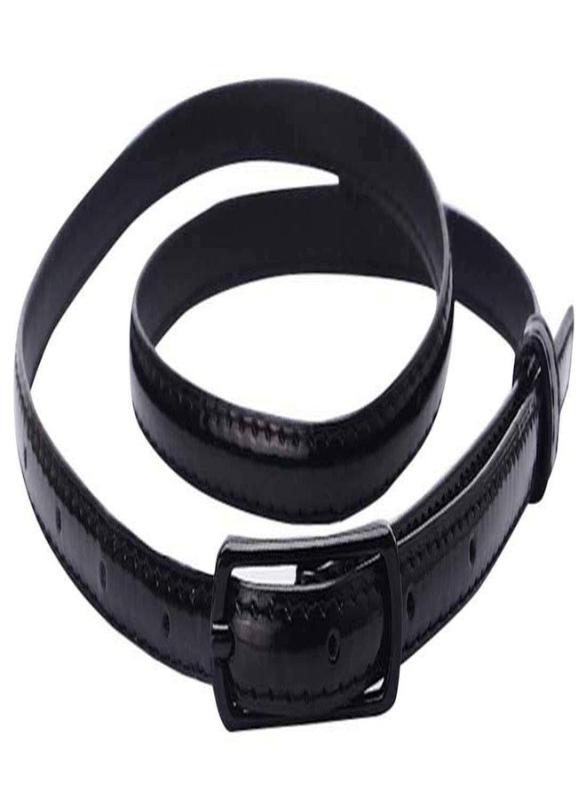 Selighting Women's Solid Color Faux Leather Skinny Belts for Dresses (One Size, Black) - Image 1